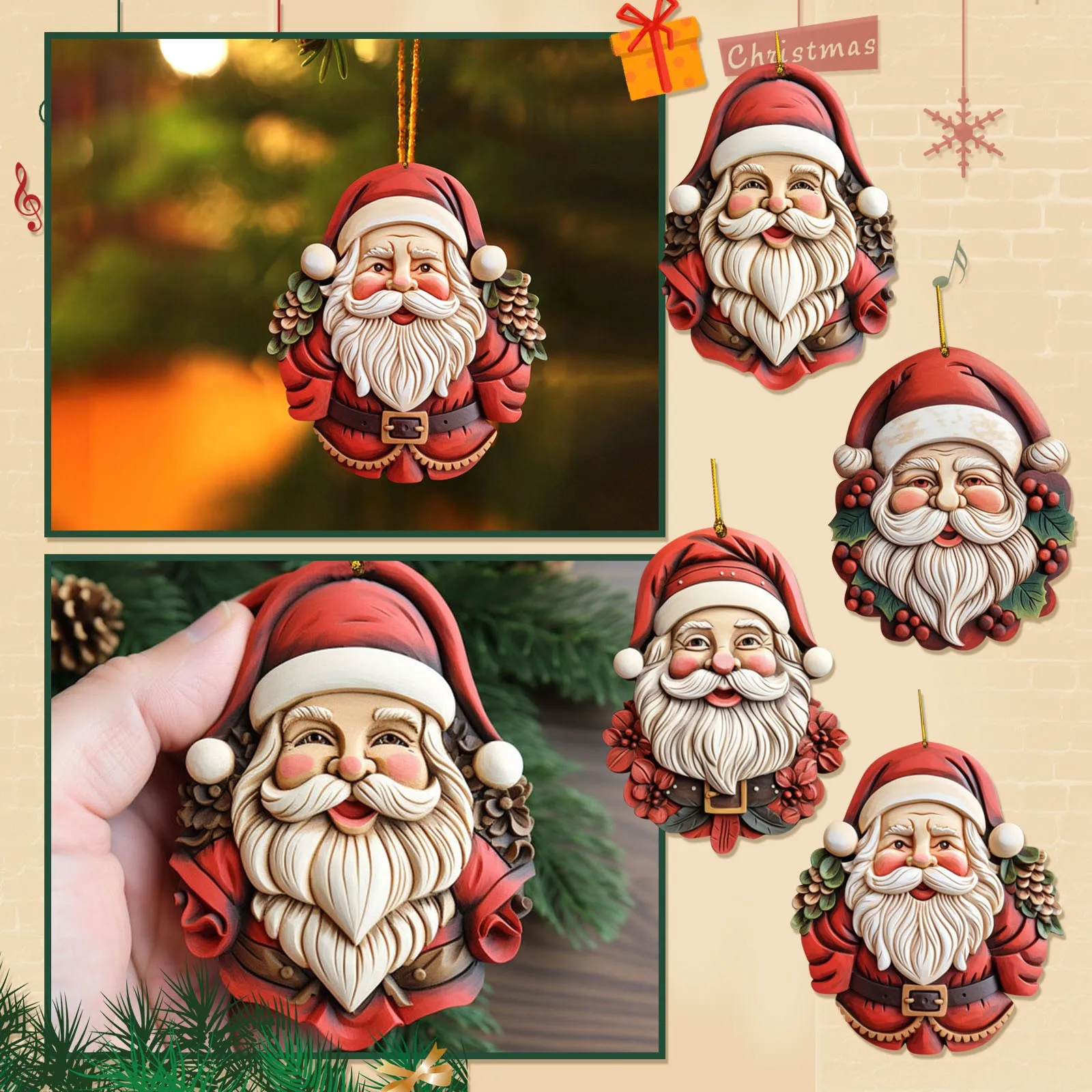 

Christmas Tree Decoration Pendant Fun Cartoon Cute Pendant Garden Tree Decoration Unforgettable Gift DecoracióN Hogar 2023