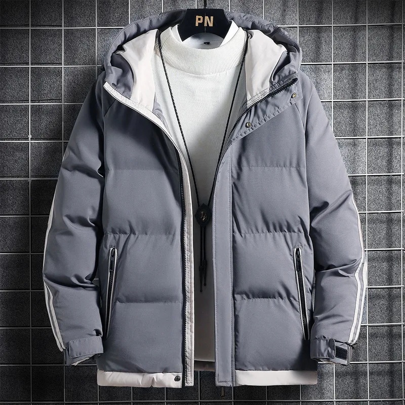 2023 Autumn and Winter New Fashion Trend Hooded Cotton-Padded Jacket Men\'s Casual Loose Comfortable Thick Warm Large Size Coat