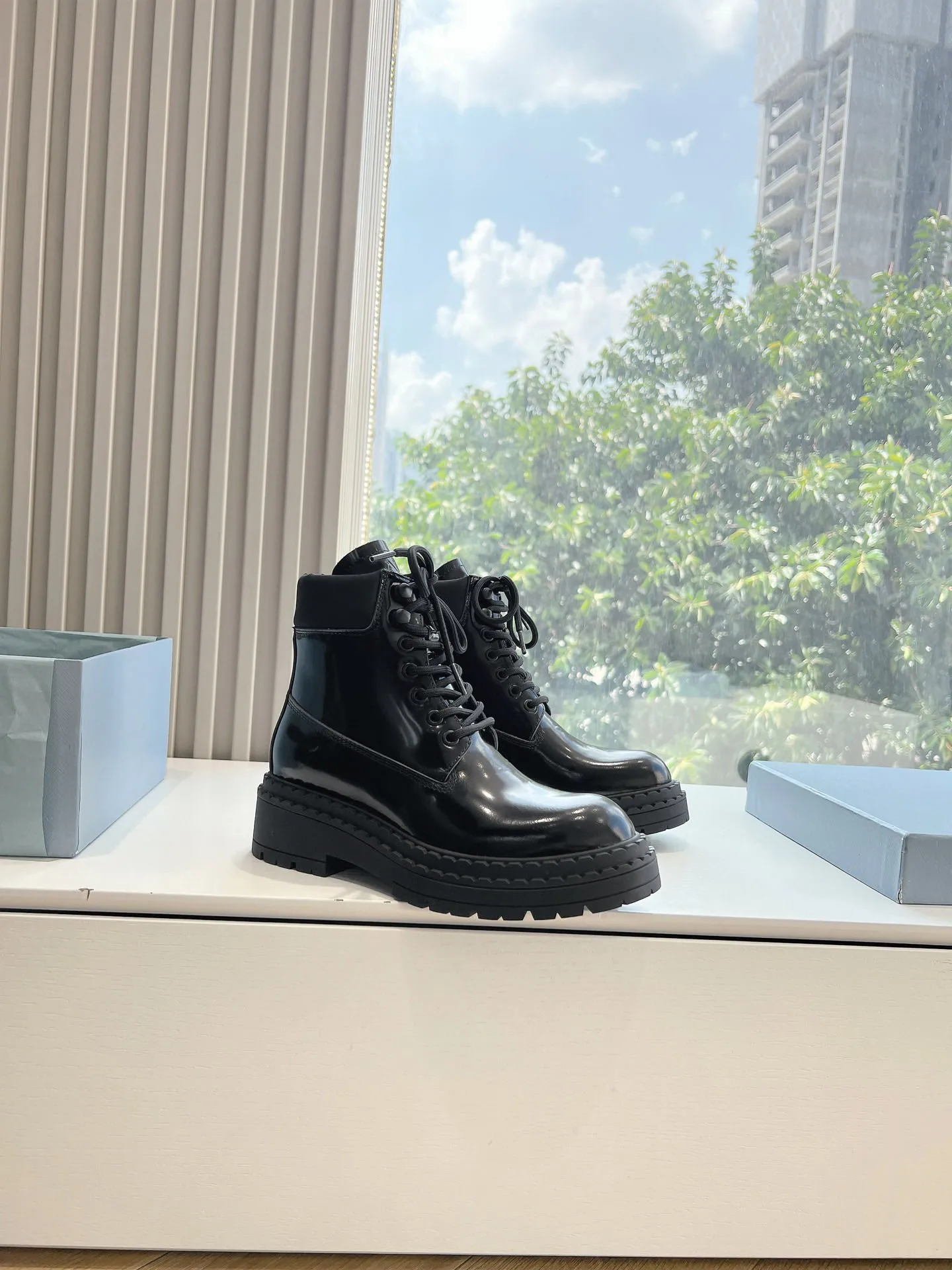 Women's Leather Re-nylon Booties Ranger Boots