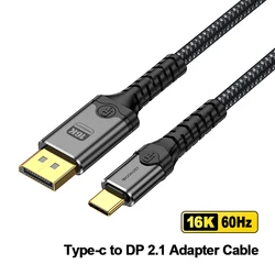 Premium Braided USB - C to DisplayPort 2.1 Cable - 16K/8K Ultra HD Video Cable - 3m (16K)