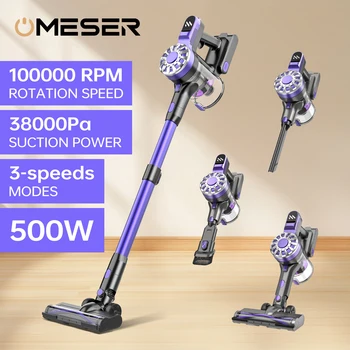 OMESER Cordless Handheld Vacuum Cleaner,38000PA Strong Suction,2200mAh Battery,6 in 1 Lightweight, Led,for Home Bed Carpet Clean 1
