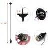 Vintage Edison E26 E27 Screw Bulb Aluminum Shell Base Lamp Bulb Holder Pendant Lighting Socket 110V 220V Ceiling Light  Cable 3