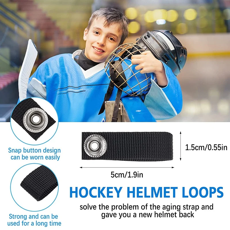 Hockey Helm Kinband Afneembare Helm Loops Hockey Kinband Helm Band Met Enkele Snap Hockey Helm Accessoire