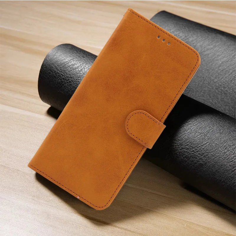 Elegant Leather Wallet Phone Case with Card Slots and Flip Cover