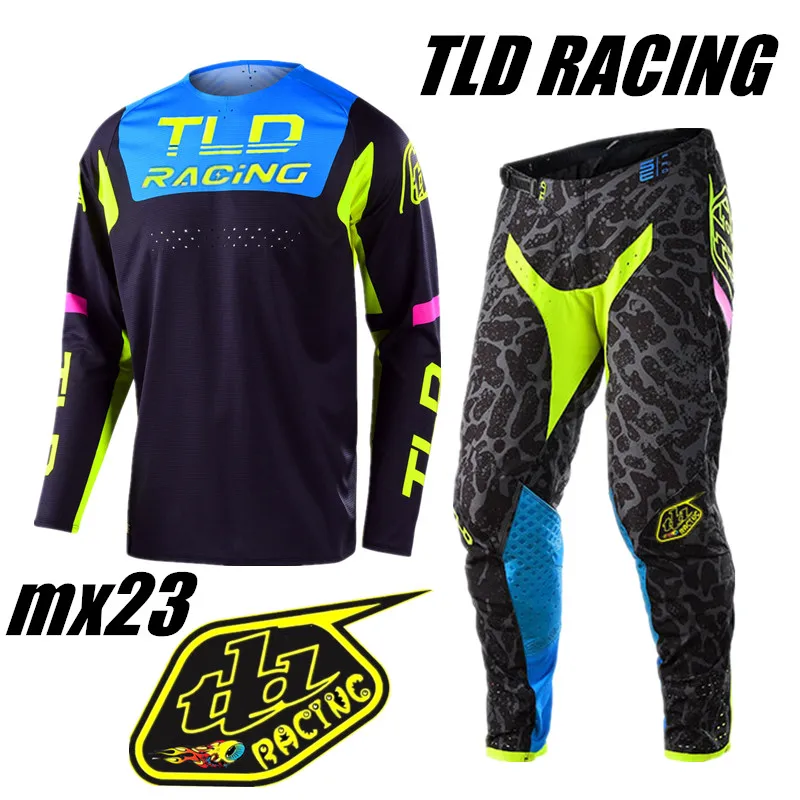 

2023 Racing Motocross Gear Set Off Road Clothing Dirt Bike Jersey Set FLO Yellow Camo mx Suit