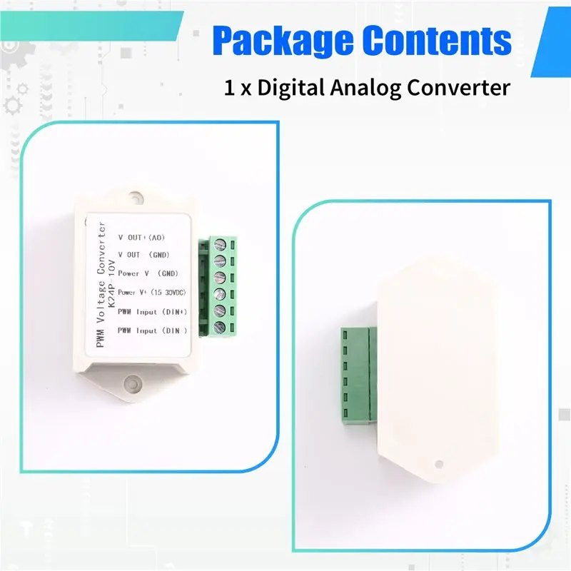 24V 입력 PWM 변환기 안정적인 연결 0-10V 출력 디지털 아날로그 변환기 레귤레이터 기능 어댑터 모듈