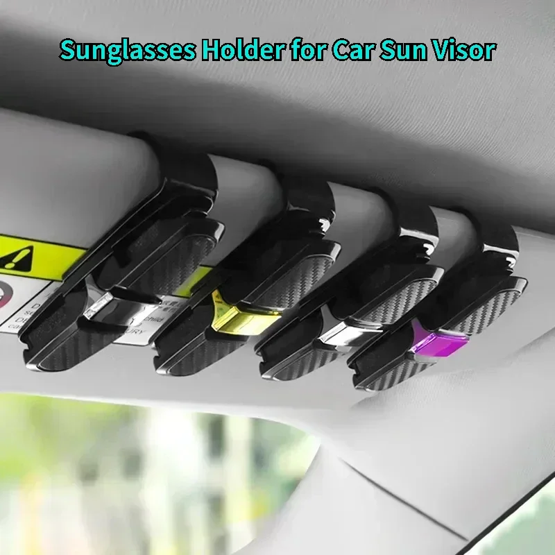 

Держатель для солнцезащитных очков для автомобиля, универсальный автомобильный держатель для солнцезащитных очков, крепление для очков с Двойным Зажимом Для билета и карт