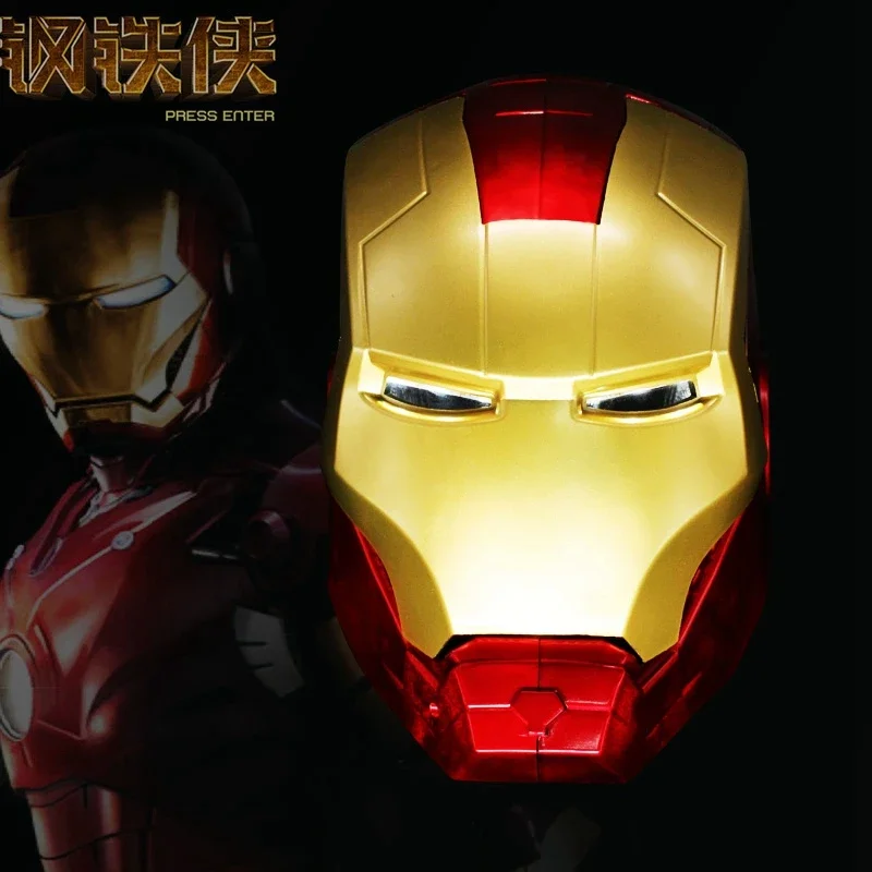 アイアンマンヘルメット LEDライト付き Marvel-MK85アイアンマンLEDライト付き電気ヘルメット,マーク85
