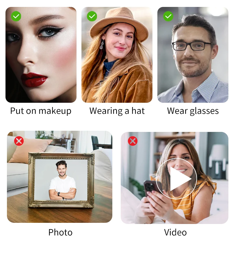 Dynamic facial recognition attendance access control machine face for security p