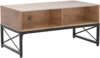 LED Coffee Tables for Living Room,Wood Center Table with Glass Top Game Night. 42 Inch Room Grey Wash 5