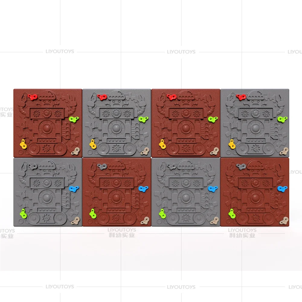 Hot Selling Colorful Indoor/Outdoor Climbing Wall Equipment Kids' Playground with Steel Metal PE ABS Materials for Home School