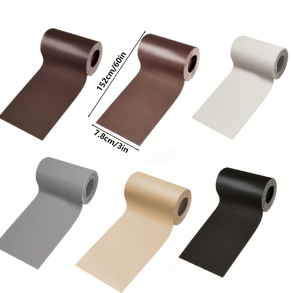 Leather repair tape available in multiple colors 3.1 inches x 60 inches, self-adhesive leather repair, suitable for furniture so