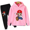 Kid Hooded Sportswear Pant Suit | Baby & Children Hoodie Set | Pokemon & Super Mario 2-Piece Outfit | Ages 2–14 5