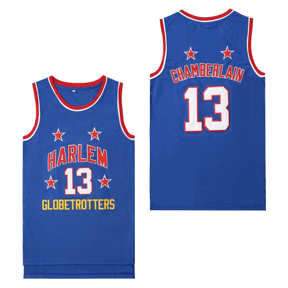 Basketball Jerseys HARLEM GLOBETROTTERS 13 CHAMBERLAIN Sewing Embroidery