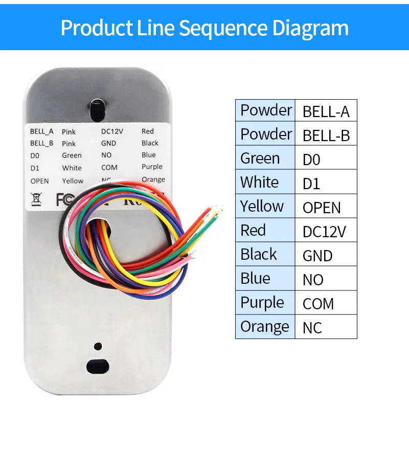 12V Standalone Metal Access Control Keypad Outdoor Waterproof IP68 Zinc 2000 Use