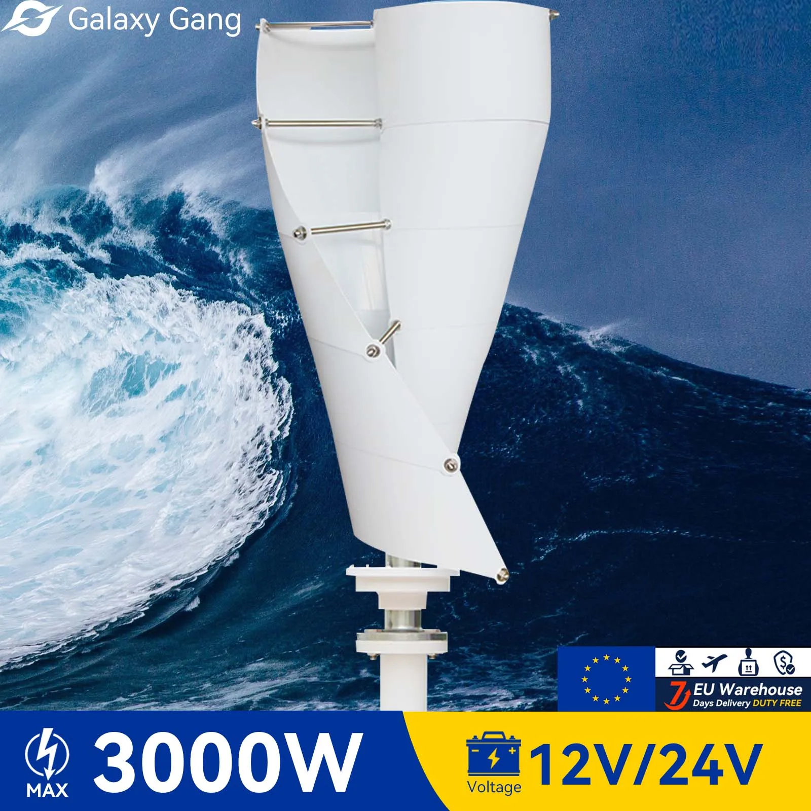 WUPYI2018 - Vento Generatore, Turbina Eolica, 600 W, 24 V, Elettrico