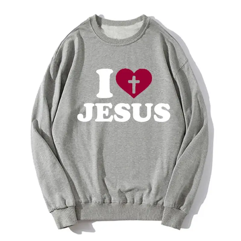 ICH Liebe Jesus hoodie Für Männer Gott Kreuz Religion Hoodies Kirche Christian Übergroßen Pullover Unisex Sweatshirt – Detail 3