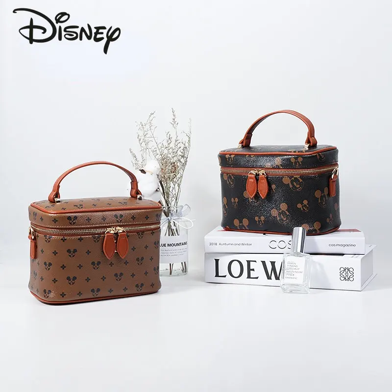 Disney Mickey Original Women's Handbag Multifunctional Large Capacity Toilet Products Handbag Fashion High Quality Handbag