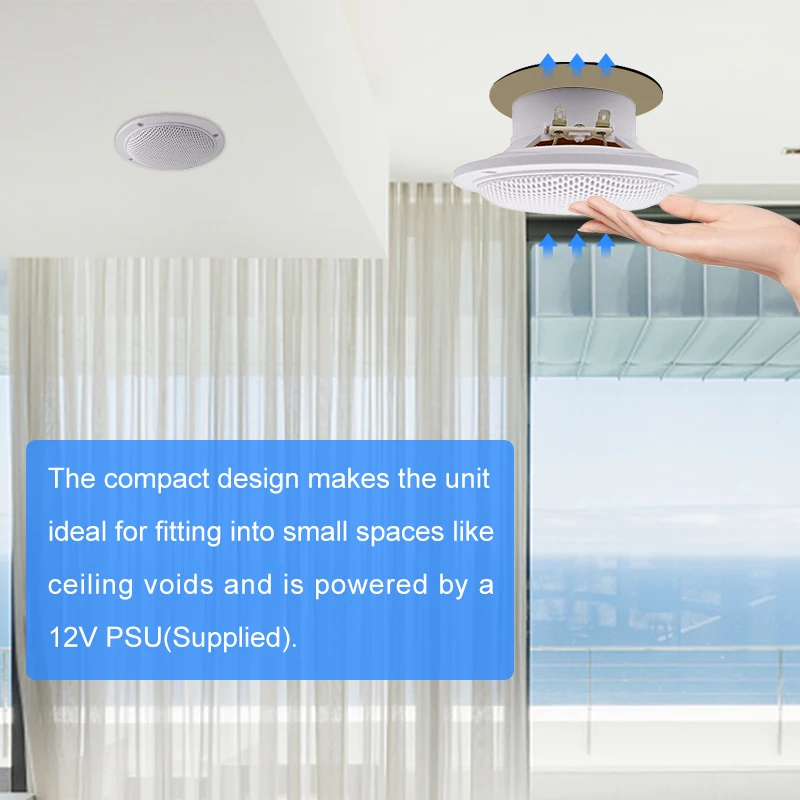 Altoparlanti Da Soffitto Herdio 16,5cm - 320W, 2 Vie, Resistenti All'Umido, Per Cucina, Bagno, Soggiorno - Coppia - Foto 7