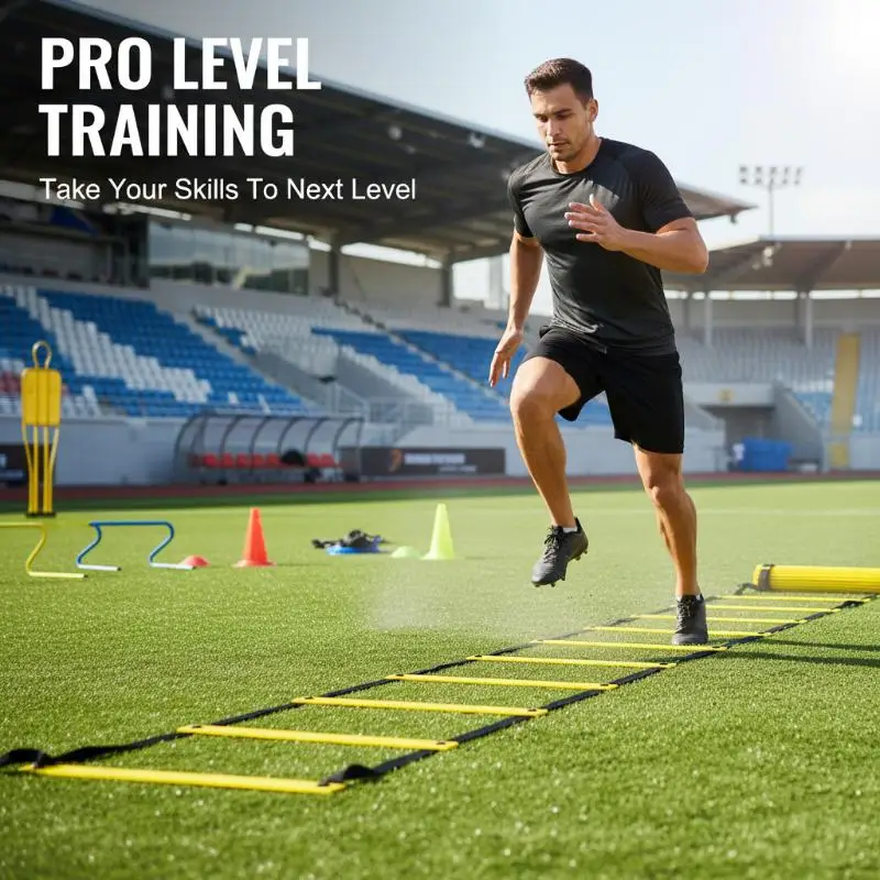 Scale di Agilità con Cinghie in Nylon, Attrezzatura per Allenamento di Velocità e Calcio - immagine 4