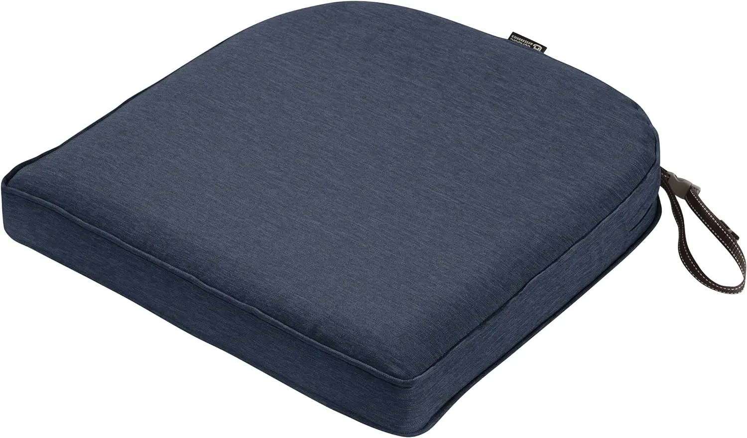 

Water-Resistant 18 x 18 x 2 Inch Contoured Dining Seat Cushion, Heather Indigo Blue