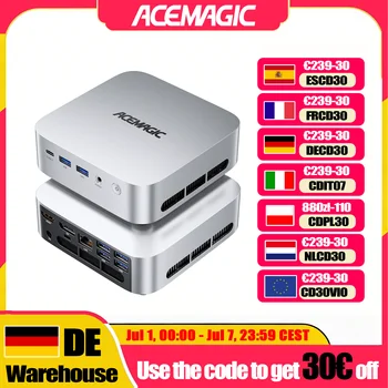 ACEMAGIC K1 Mini PC AMD Ryzen Embedded R2544 Processor 16GB DDR4 512GB M.2 2280 SSD Wifi5 BT4.2 UP TO 4TB Mini PC Windows 11