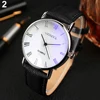 Men Watch Roman Numerals Blu-Ray Faux Leather Band Quartz Analog Business WristWatch 2022 5