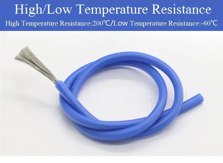 Description Picture 5 of item1M/5M Heat-resistant cable 30 28 26 24 22 20 18 16 15 14 13 12 10 AWG Ultra Soft Silicone Wire High Temperature Flexible Copper