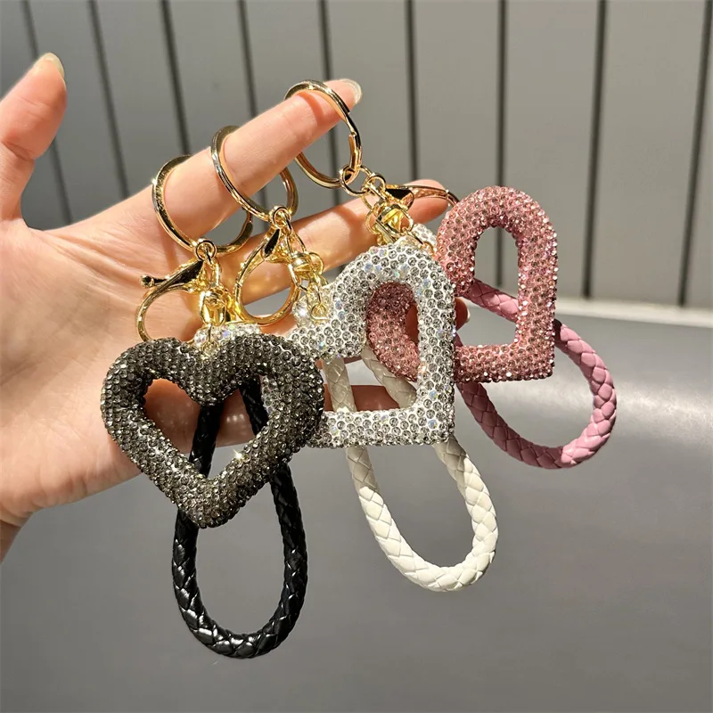 1pc Trendy Pink Heart Keychain Woman With Cute Charm, Decorative Accessory For Keys, Bags & Backpacks Gift_voghion.com