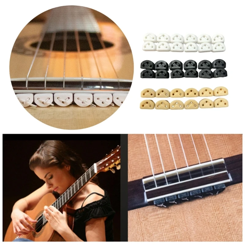 12PcsClassicalGuitarRollersStringTreesGuitarStringTiesBridge
