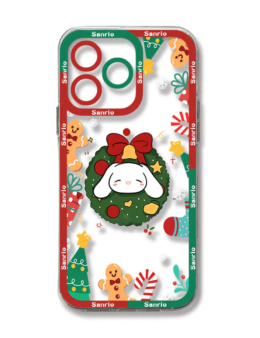 thumbnail image 1 of Christmas limited Sanrio Hello Kitty Kuromi Phone Case For iPhone 15 14 13 12 Mini 11 Pro Max X XR XS 8 SE 2020 Plus Transparent, 1 of 5