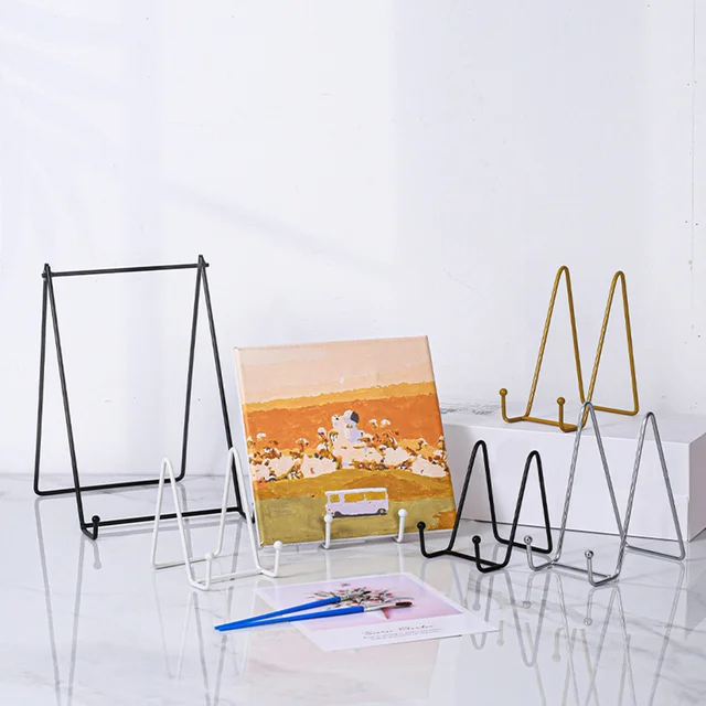 2pcs Easels For Signs Tabletop Easel Picture Holder Display Stand Silver  Home Decorative - AliExpress