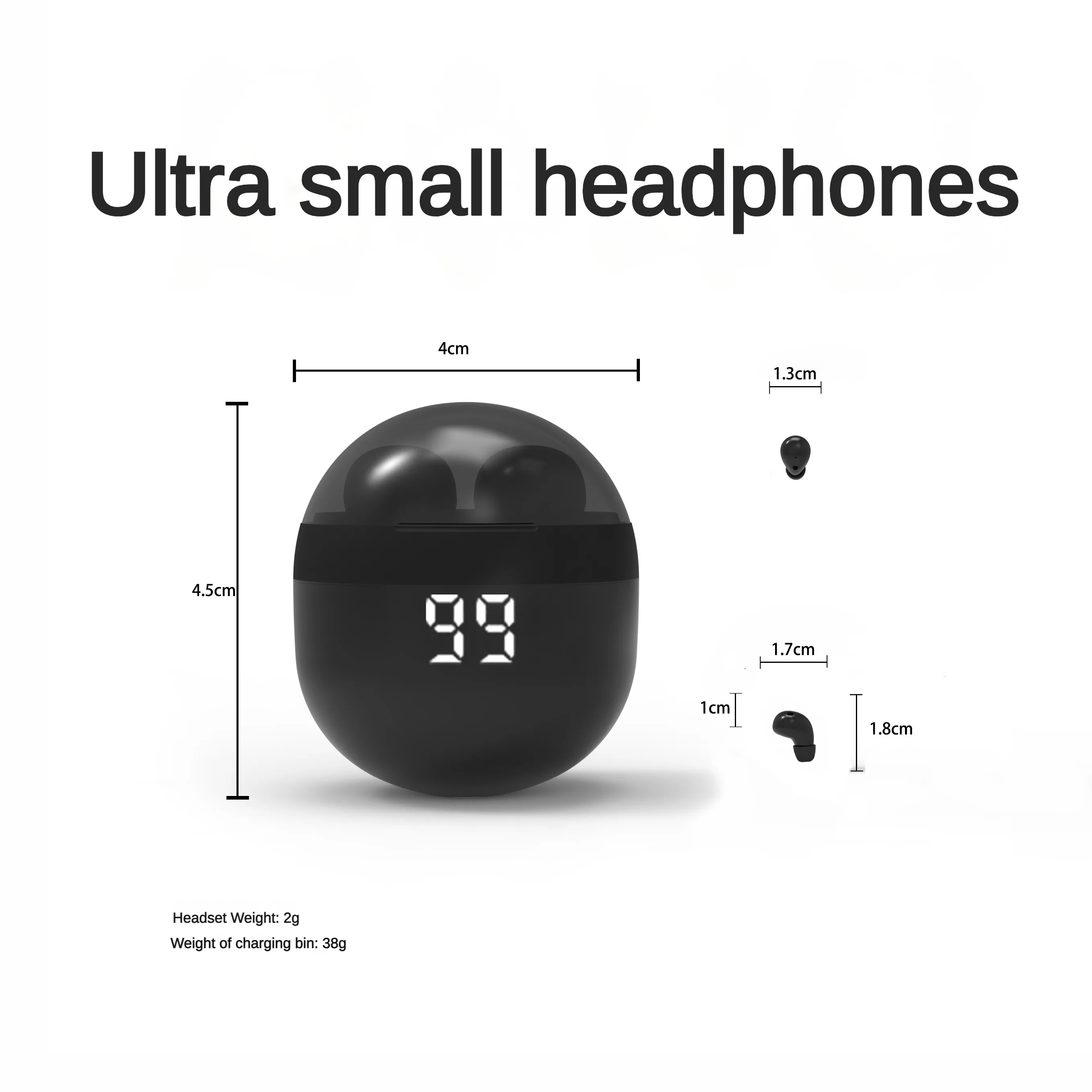 รูปสินค้า หูฟังไร้สาย True Wireless 5.3 ตัดเสียงรบกวน ควบคุมสัมผัส