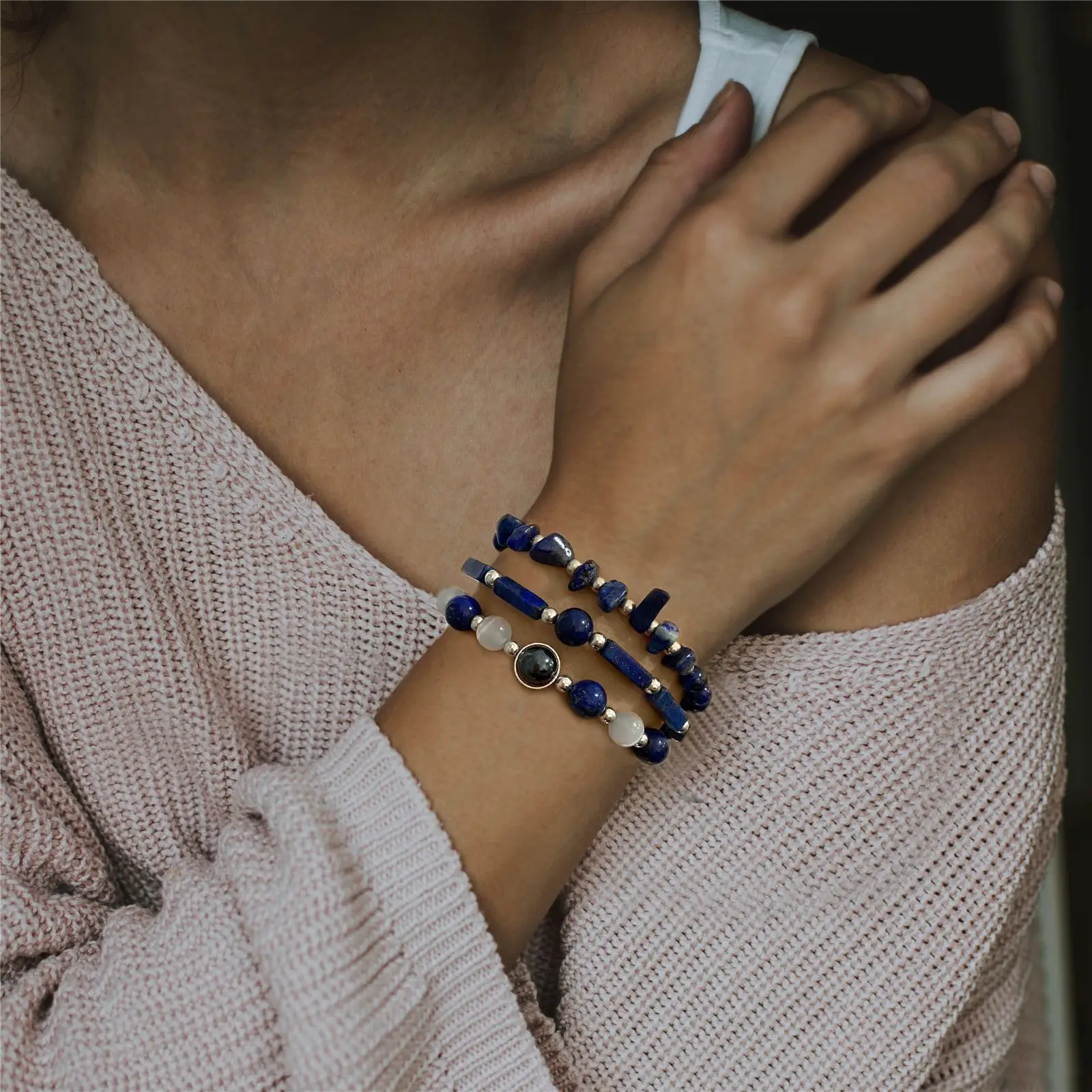 Amethyst Healing Bracelet Set for Wellness and Mindfulness