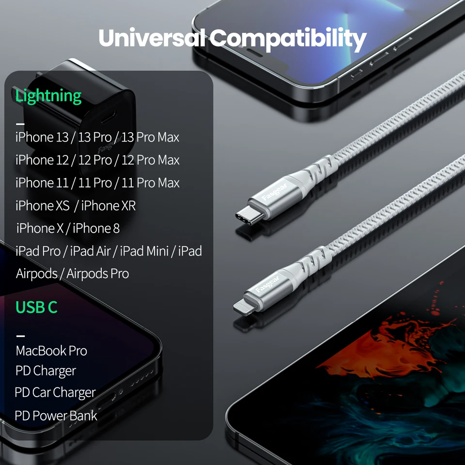 Cavo USB-C 1m MFi Certificato - Ricarica Rapida Per IPhone E IPad, Compatibile Con Vari Modelli - Foto 9