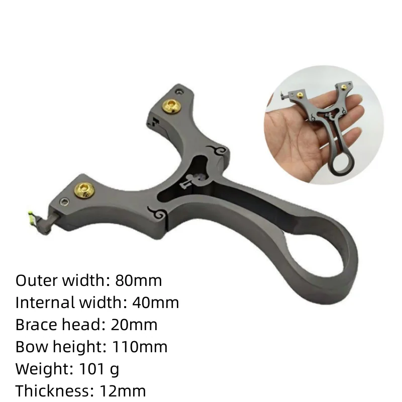 

Professional Outdoor Shooting Hunting Slingshot Titanium alloy flat Leather Slingshot Parent-child Sports fun toys