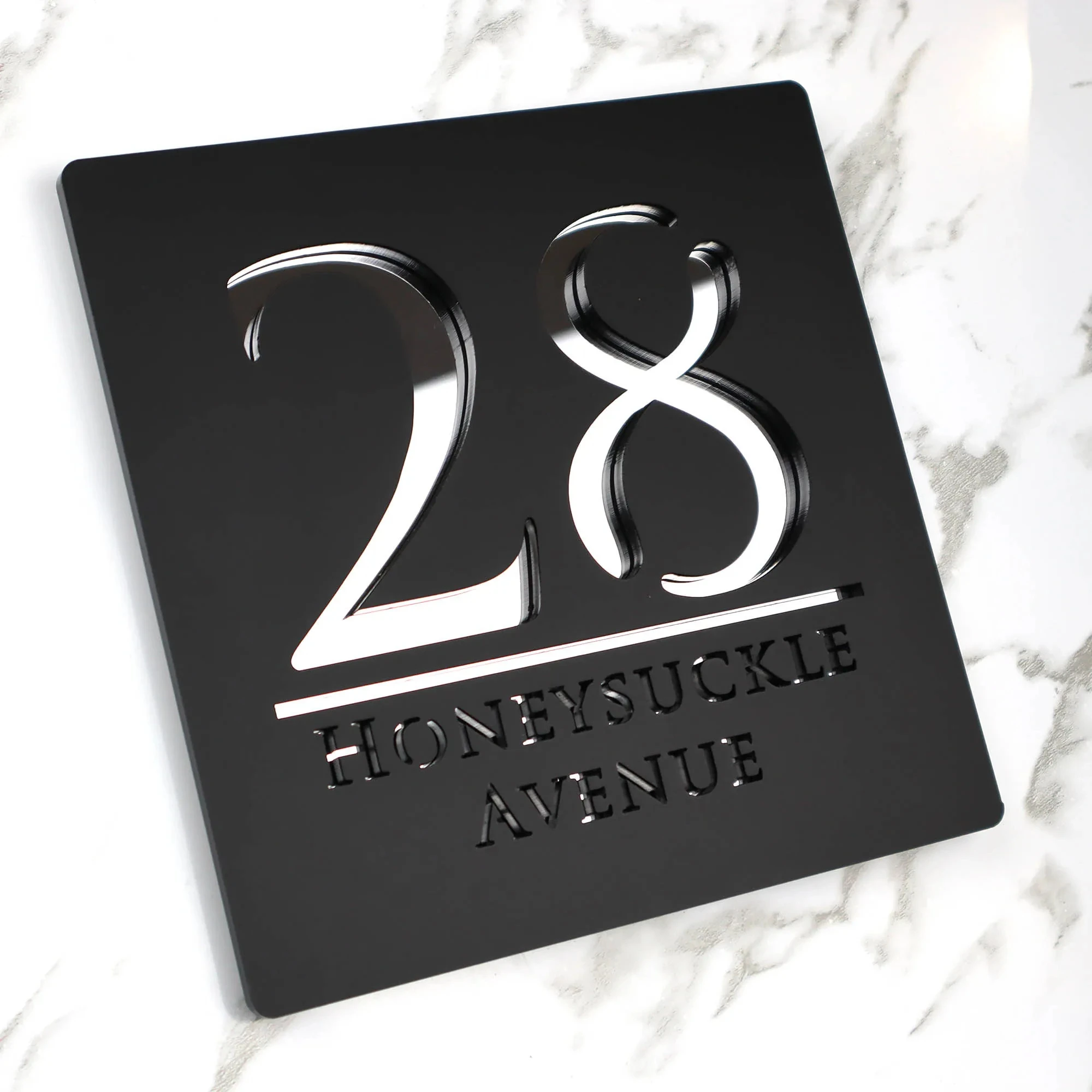 3D acrylic personalized customized modern family residence hotel outdoor house number DIY digital letter house number
