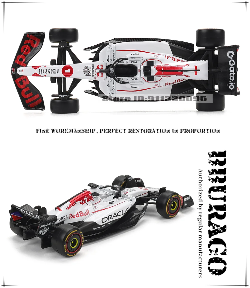 Bburago 1:43 F1 2025 Red Bull Racing RB21 Japan Station # Ich bin ein Verstappen # 22. Yuki Tsunoda Legierungsauto, Druckgussmodell, Spielzeug, Sammlerstück – Detail 6