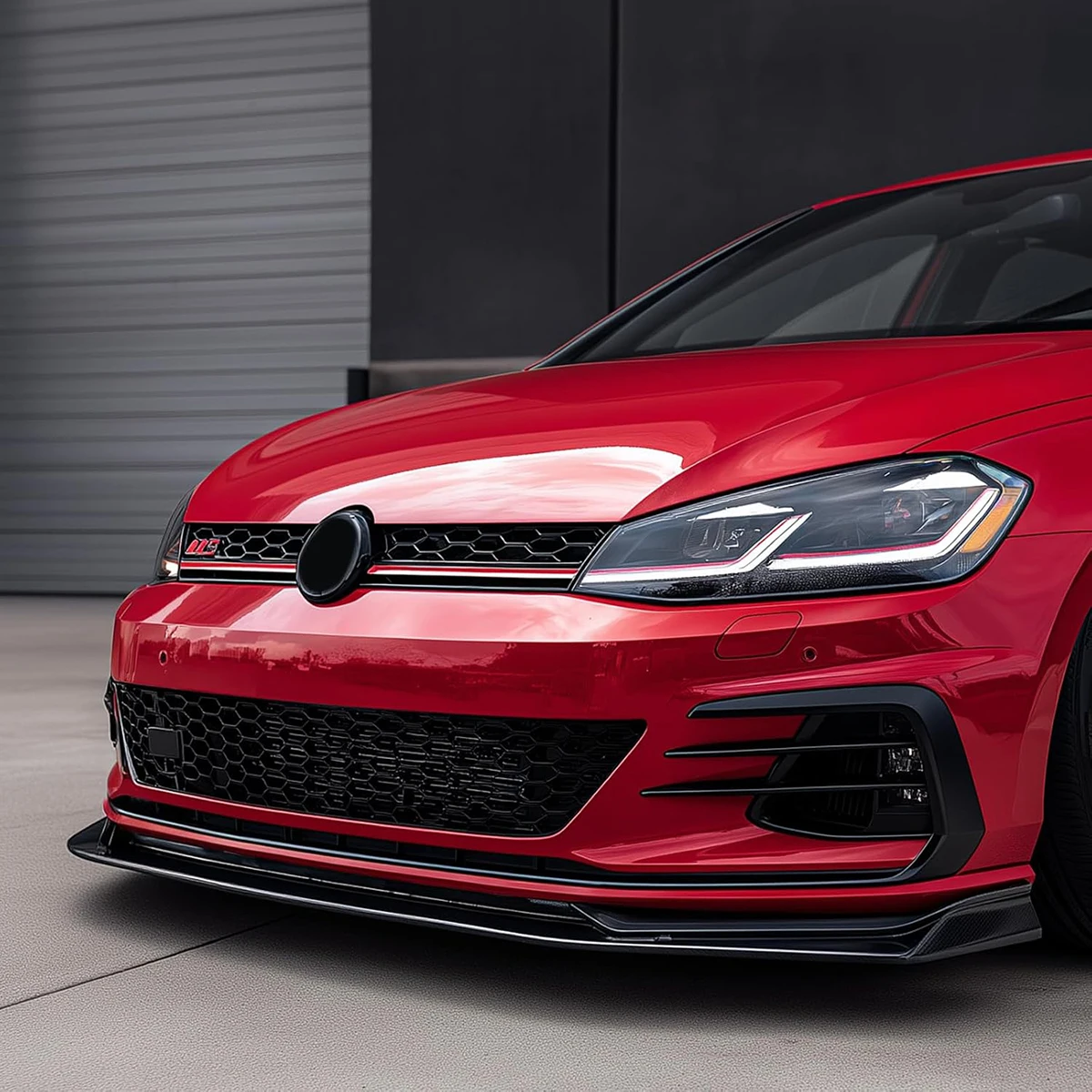 Frontspoilerlippe für VW Golf 7 7.5 MK7 GTI 2014-2020 Frontstoßstangen-Spoiler Splitter Diffusor Schutz Auto Bodykit Tuning – Detail 7