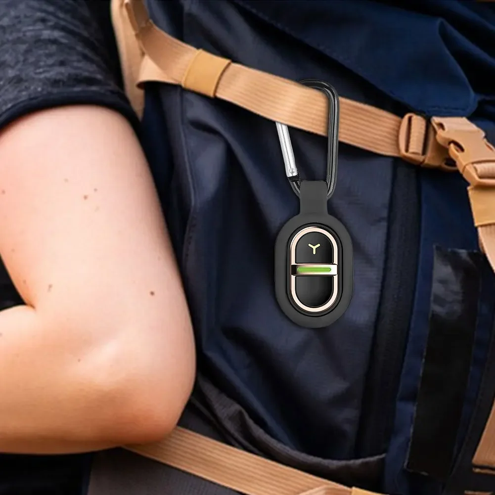 1-5pcs Ultrasonic Mini Mosquito Repellent with Carabiner Lightweight Anti-mosquito Bite Pendant for Kids Adults Outdoor Camping