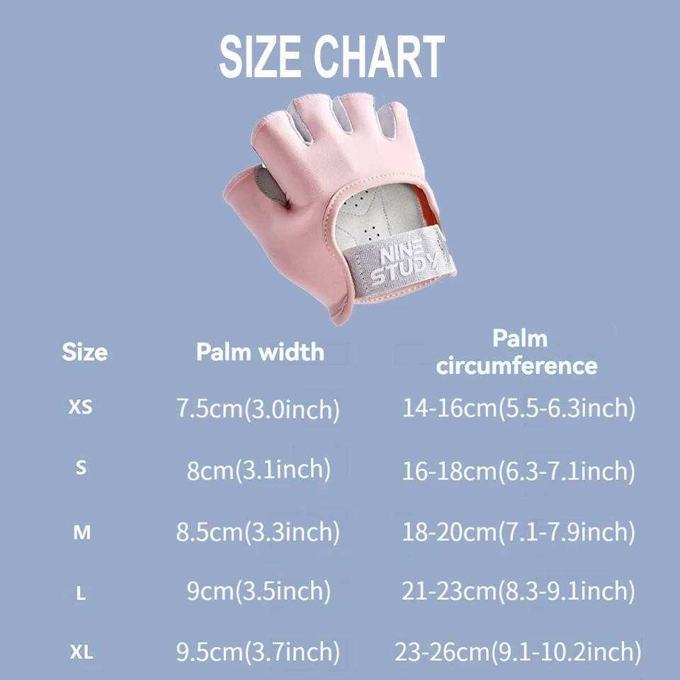 1 Pair Gym Body Building Training Fitness Gloves Sports Weight Lifting Exercise Slip-Resistant Gloves Yoga Gloves Women Men 6