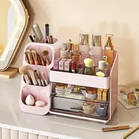 Makeup Organizer with Drawers,Large Capacity Countertop Organizer for Vanity,Bathroom and Bedroom Desk Cosmetics Organizer 2
