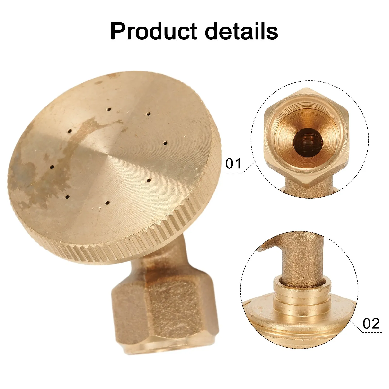

8Hole Garden Brass Sprayer Nozzle M14 Atomizing Spray Fitting Nebulizer Hose Connector Water Sprinkler Adjustable Sprinkler Head