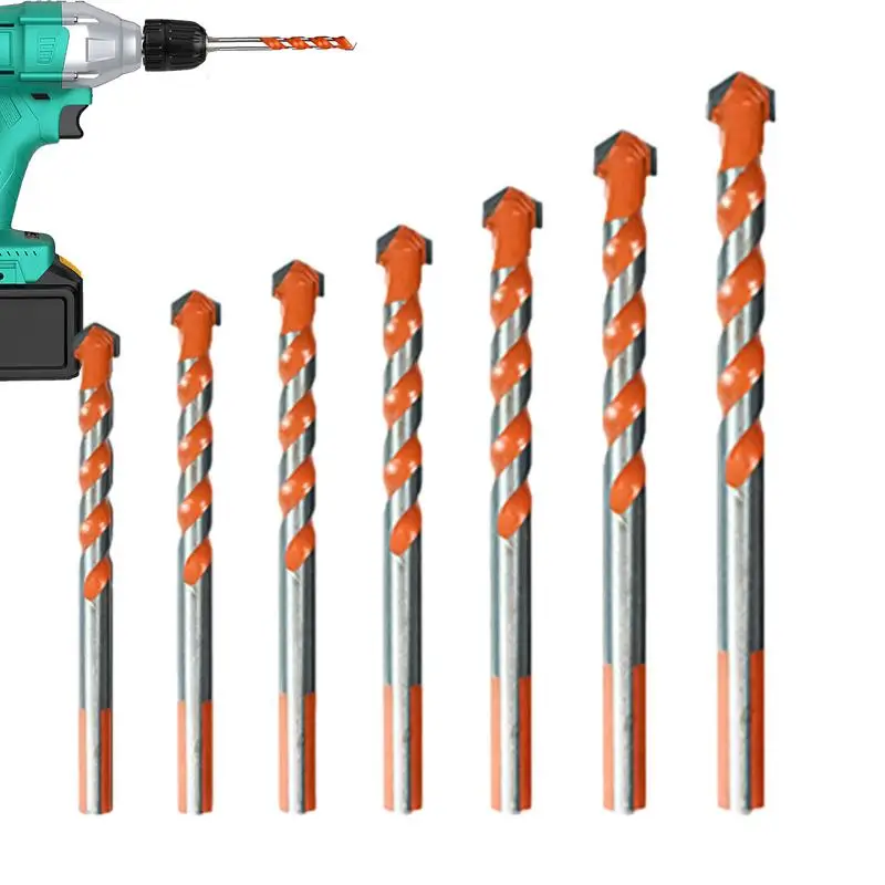 

Concrete Drill Bit Set Dry Wall Tile Glass Hard Impact Bits Set Cross And Triangular Drill Bits For Wood Stone Metal Tile Brick