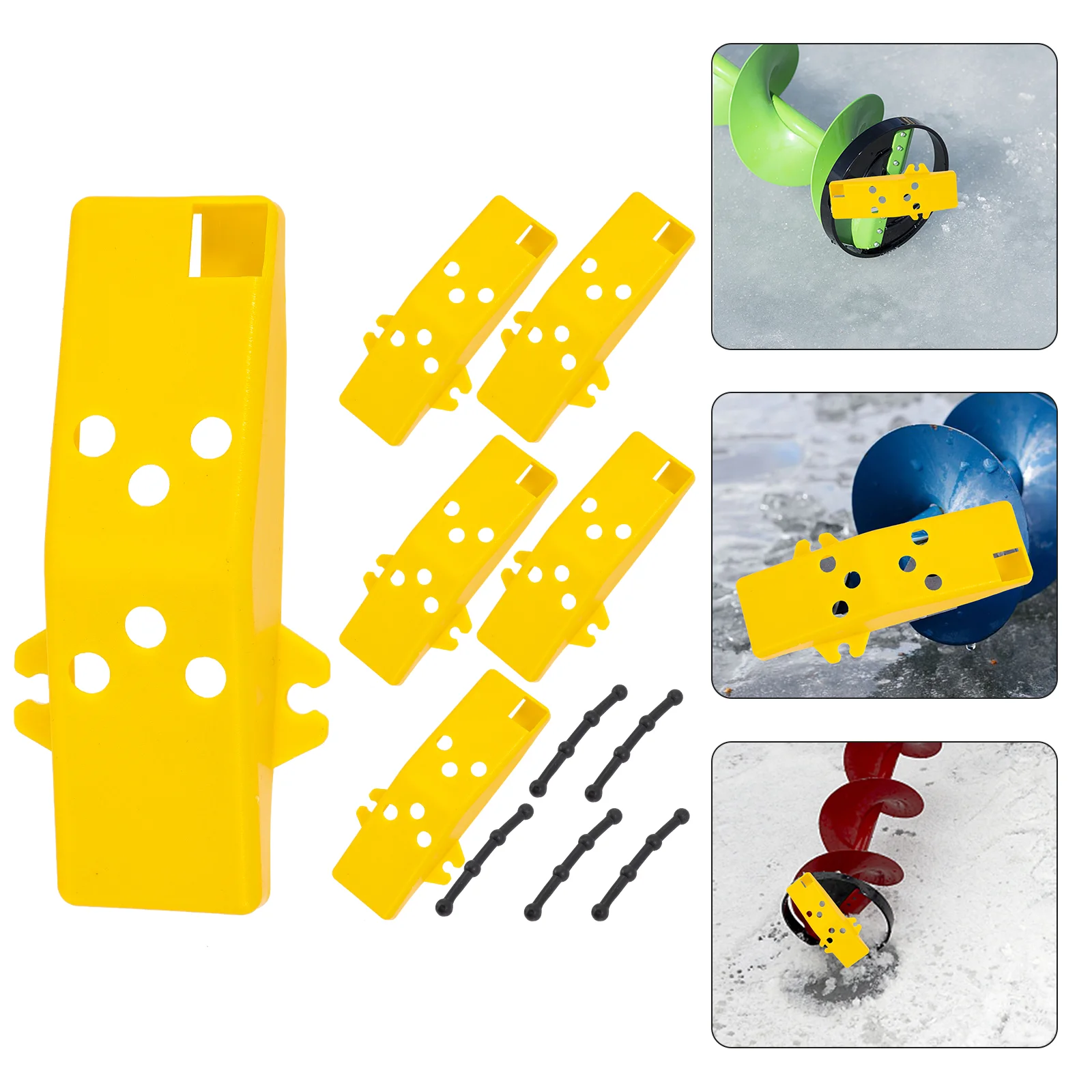 

5 Sets Strap Blade Protector Hand Ice Drill Attachment Abs Fishing Supply