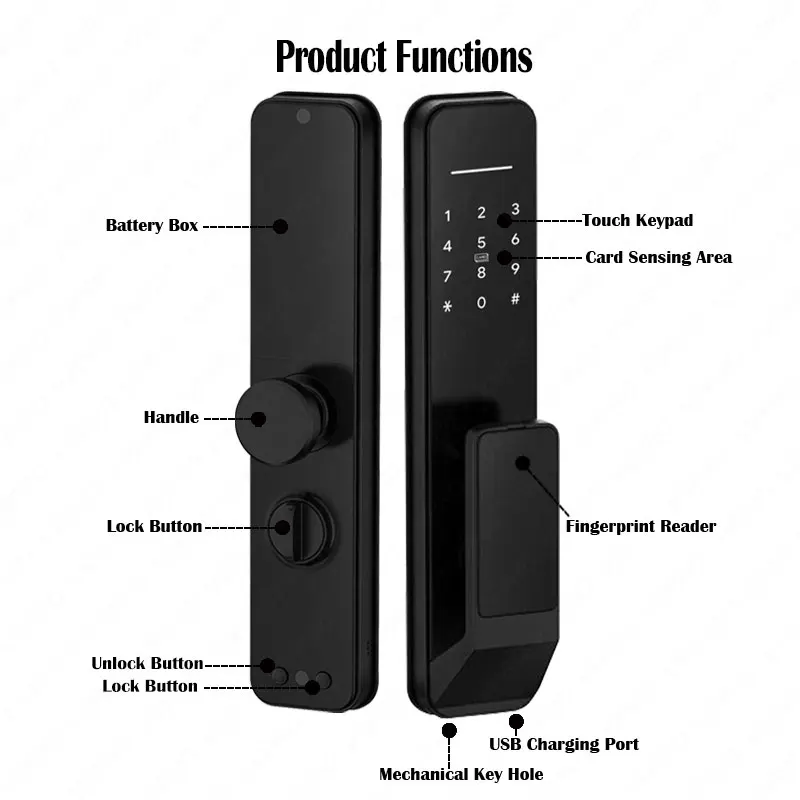 Smart Lock Fingerprint Alexa, Google Assistant Door Lock