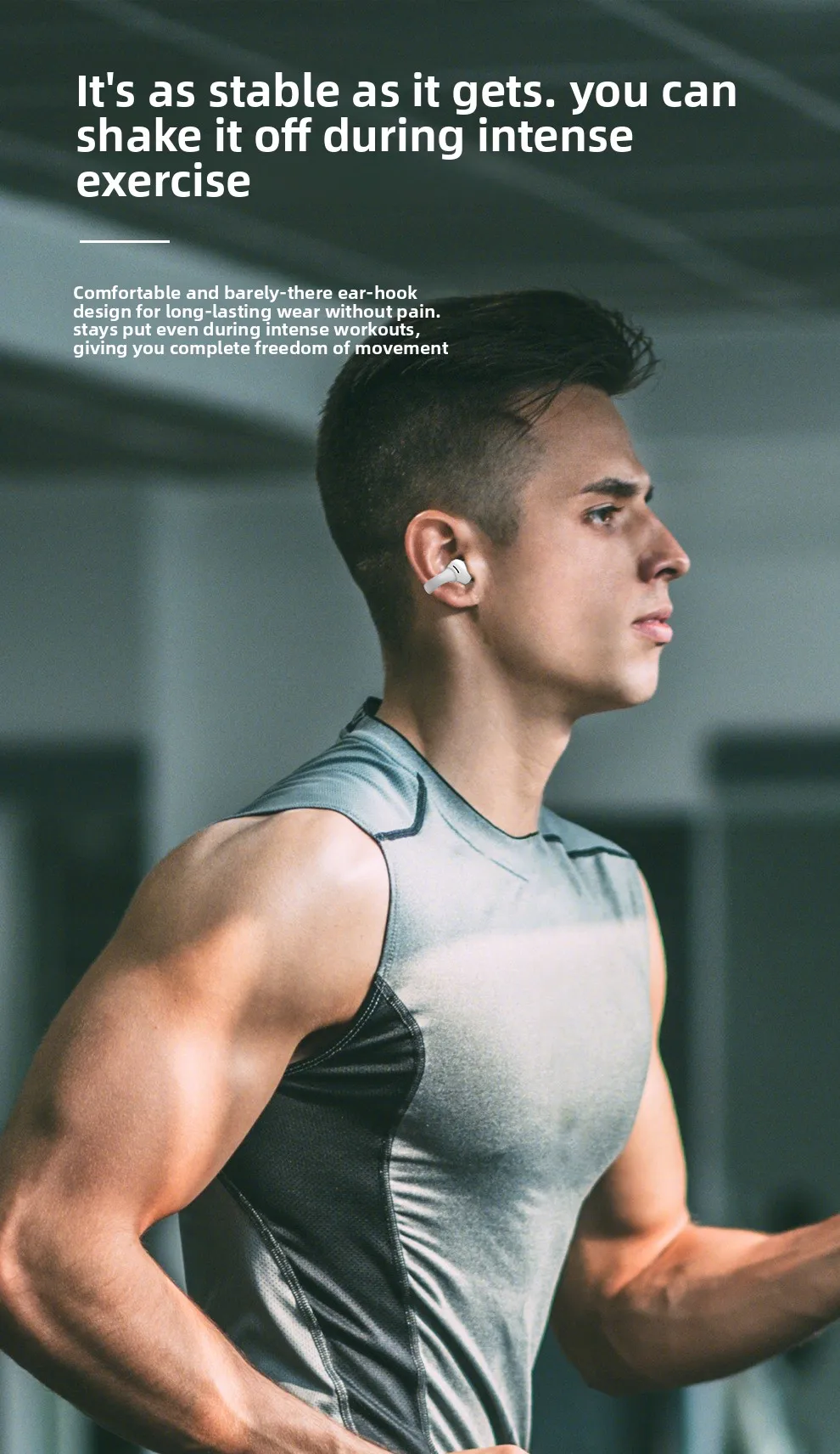 Bluetooth Headphones New Cross-Border Ear Clip Headphones Wireless Large Batter