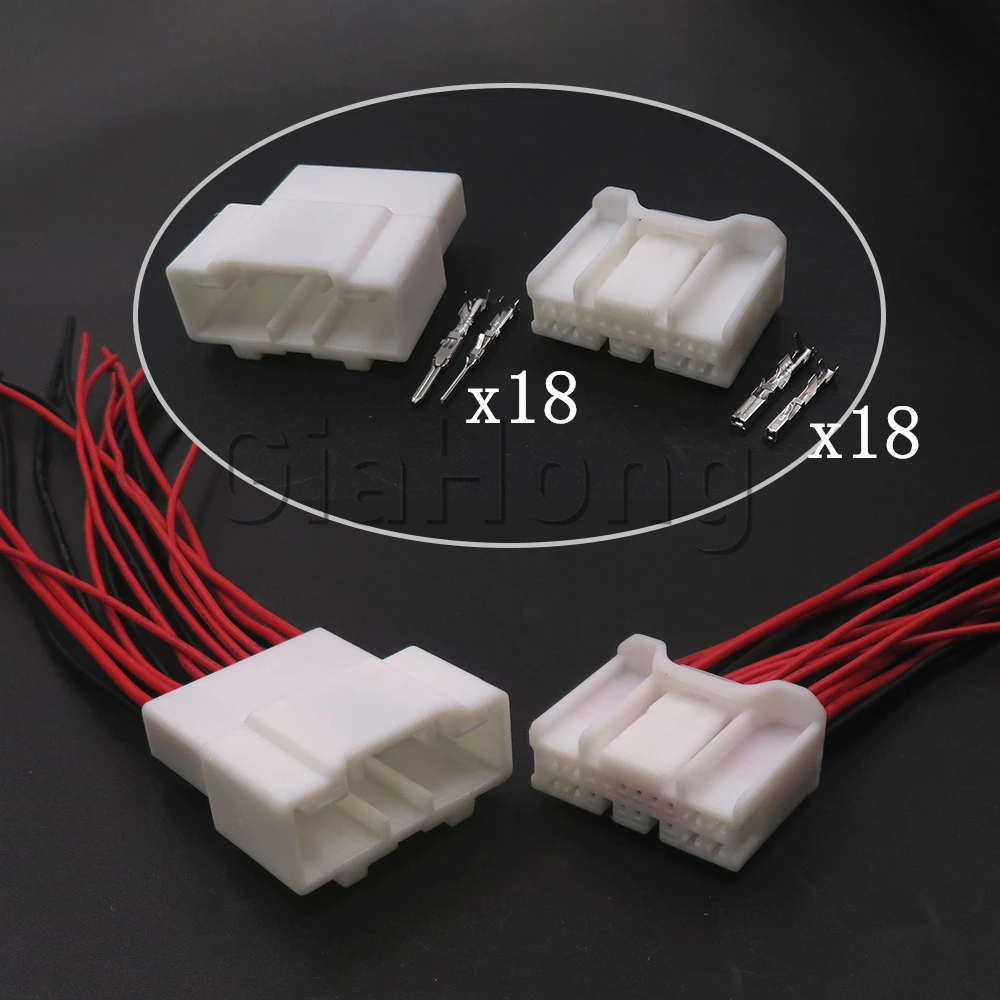 1 Set 18 Ways Car Electric Wiring Socket Auto Male Female Adaptor 6098-5594 6098-5604 Composite Connector