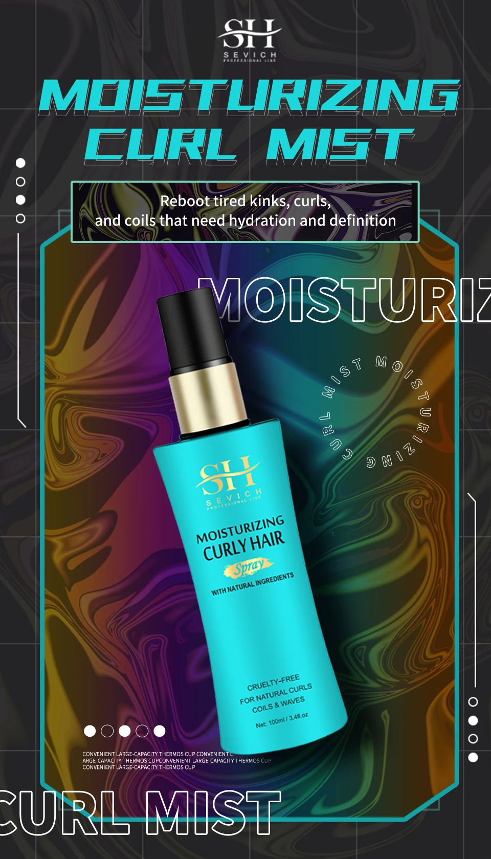 Description Picture 2 of itemSevich Curly hair care Styling Hair Moisturizing spray Agent Natural Curl Boost Hair Bounce Styling Enhancing Hair Care 100ML