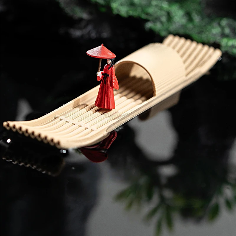Mini 3D Floating Boat Bamboo Raft Fish Tank Bonsai Art Crafts Micro Landscape Ornaments Creative Aquarium Decor Accessories S12e5341c68954ed1bcb2013a31299d6fB